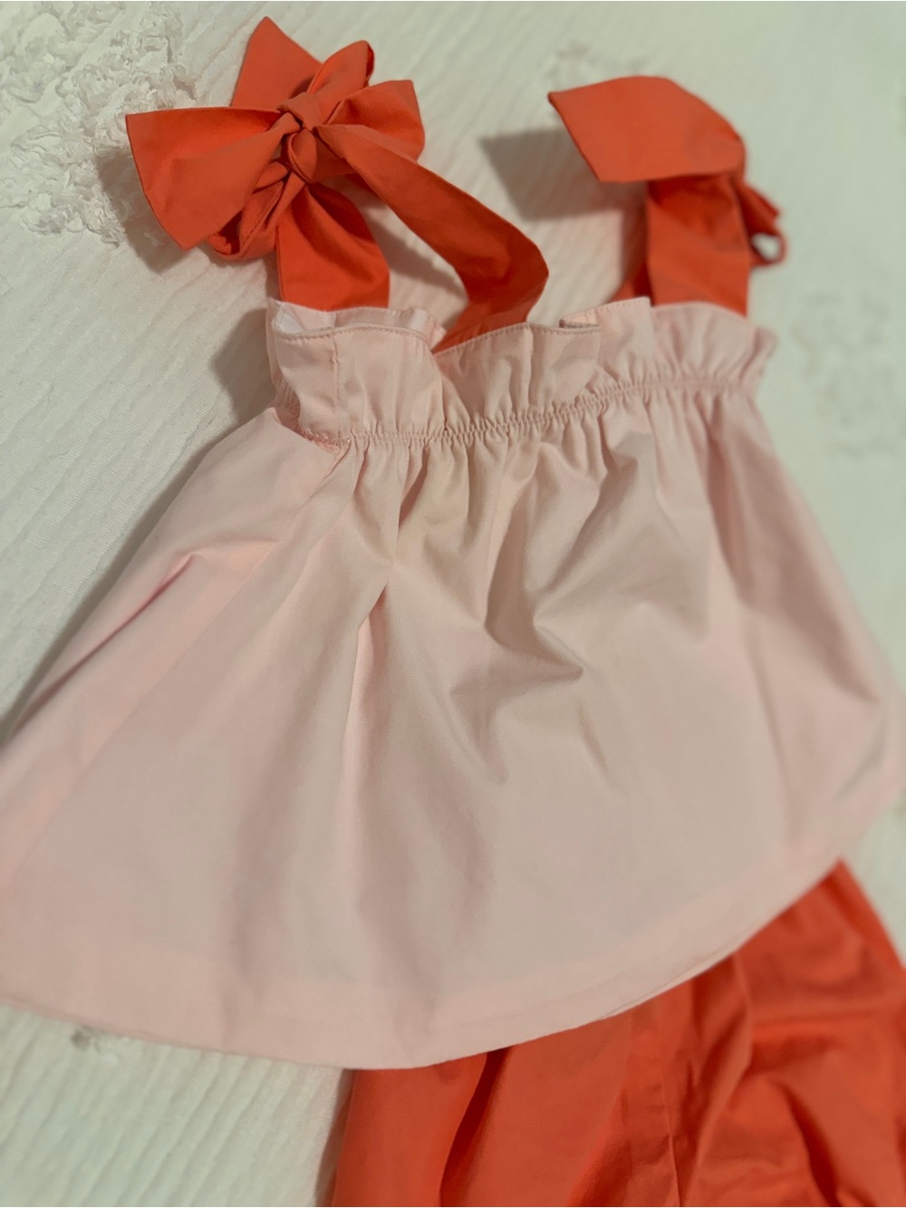 Buford Bonnet Company: Pink Tie-Shoulder Top & Bottom 6-12M